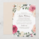 Search for pink floral christening invitations Roses