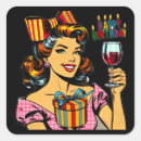 Search for retro woman stickers Birthday
