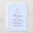 Search for baby blue christening invitations Gold cross