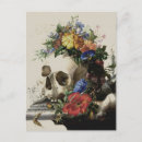Search for skull illustration postcards Flower