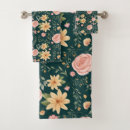 Search for emerald green bath towels Floral