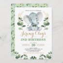Search for baby elephant birthday invitations Two wild