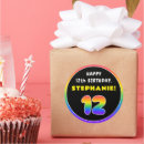 Search for rainbow name stickers Happy birthday