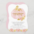 Search for pink gold pumpkin baby shower invitations Pumpkins