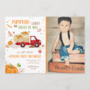 Search for boy pumpkin birthday invitations Truck