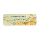 Search for antique map return address labels Nautical