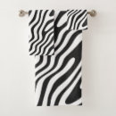 Search for black and white zebra bath towels Striped