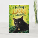 Search for cat st patricks day cards Four leaf clover