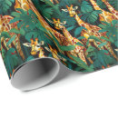 Search for giraffes wrapping paper Jungle animals