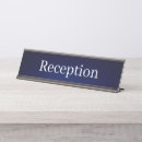Search for reception name plates Waiting room notice