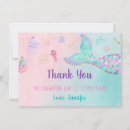 Search for mermaid thank you cards Girl baby shower
