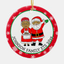 Search for santa and mrs claus christmas tree decorations Red