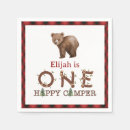 Search for happy camper napkins Boy 1st birthday