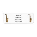 Search for instrument return address labels Saxophone