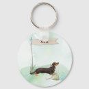 Search for tan round key rings Dachshund