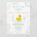 Search for bubble baby shower invitations Rubber duck