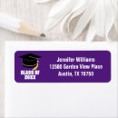 Search for purple graduation return address labels Graduate