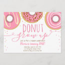 Search for doughnut party invitations Pink