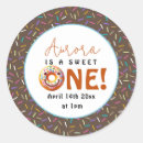 Search for cute doughnuts stickers 1st birthday
