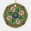 Search for stained glass art christmas tree decorations Mandala