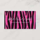Search for pink zebra business cards Makeup artist
