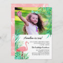 Search for flamingo photo invitations Watercolor
