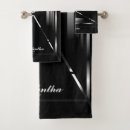 Search for black and silver bath towels Script