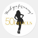Search for thank you 50 birthday stickers Black