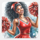 Search for cheerleaders stickers Red