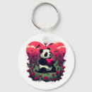 Search for holding heart key rings Panda