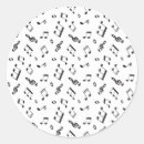 Search for black white music notes stickers Band