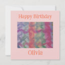 Search for abstract art birthday cards Pink