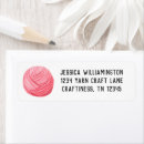 Search for yarn return address labels Pink
