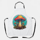 Search for magic mushrooms aprons Illustration