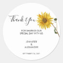 Search for sunflower thank you wedding stickers Watercolor