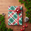 Search for red and green plaid wrapping paper Traditional