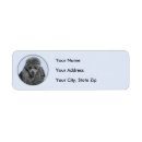 Search for poodles return address labels Black