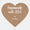 Search for rustic heart stickers Kraft paper