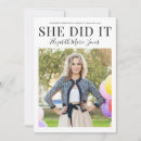 Search for she did it graduation announcement cards Simple
