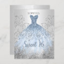 Search for blue dress invitations Glitter