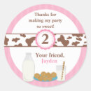 Search for cookies and milk stickers Pink