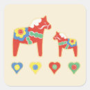 Search for dala horse stickers Red