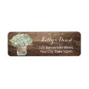 Search for daisy wedding return address labels Rustic
