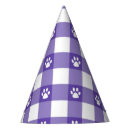 Search for purple paper party hats Plaid
