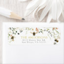 Search for bees return address labels Watercolor