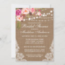 Search for burlap lace bridal shower invitations Rustic