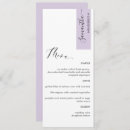 Search for lavender dinner menus Purple