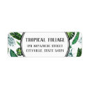 Search for tropical leaves return address labels Palm tree