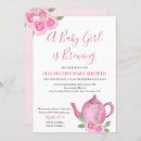 Search for is brewing baby girl shower invitations Floral