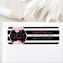 Search for pink and black return address labels 50 and fabulous